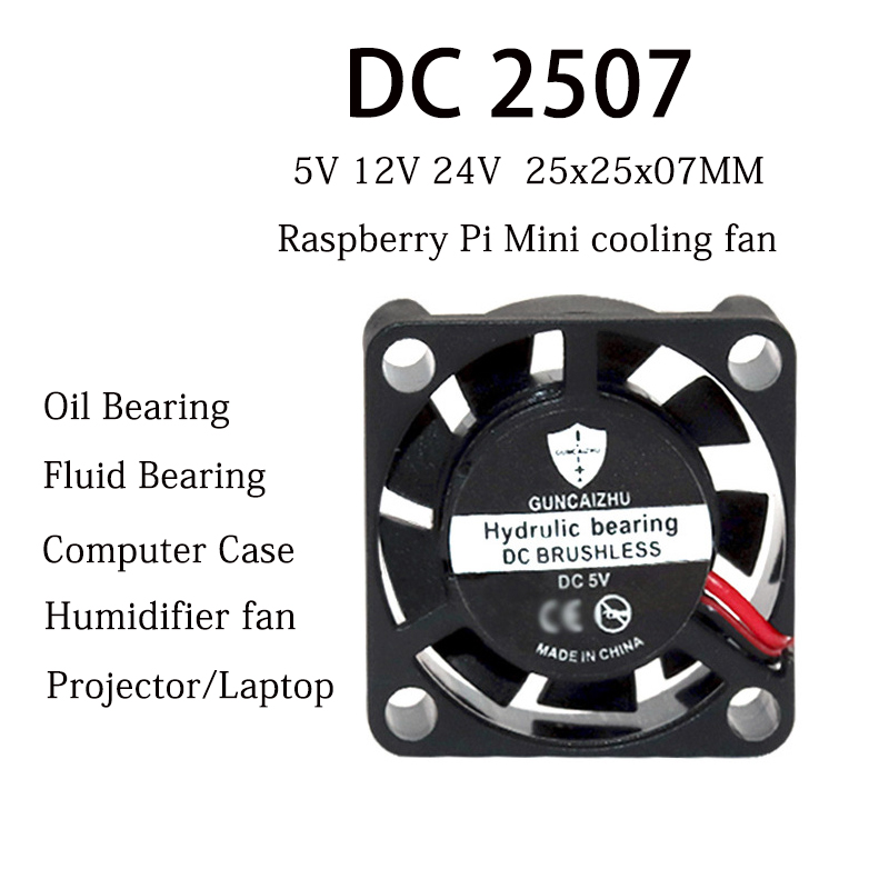 Raspberry Pi Water Cooling Kit - Nieuwe 2507 Fan 25X25X7Mm Olie Bearing